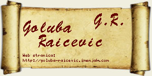 Goluba Raičević vizit kartica